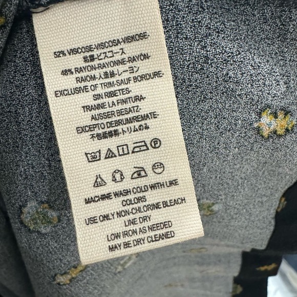 Free People Love Grows Floral Printed Romper Long Sleeve Black Size XS - Picture 8 of 11